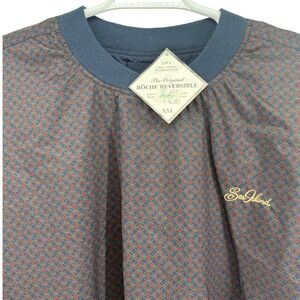 Roche Reversible Sea Island Golf Club Windbreaker Navy Pattern Mens XXL NWT
